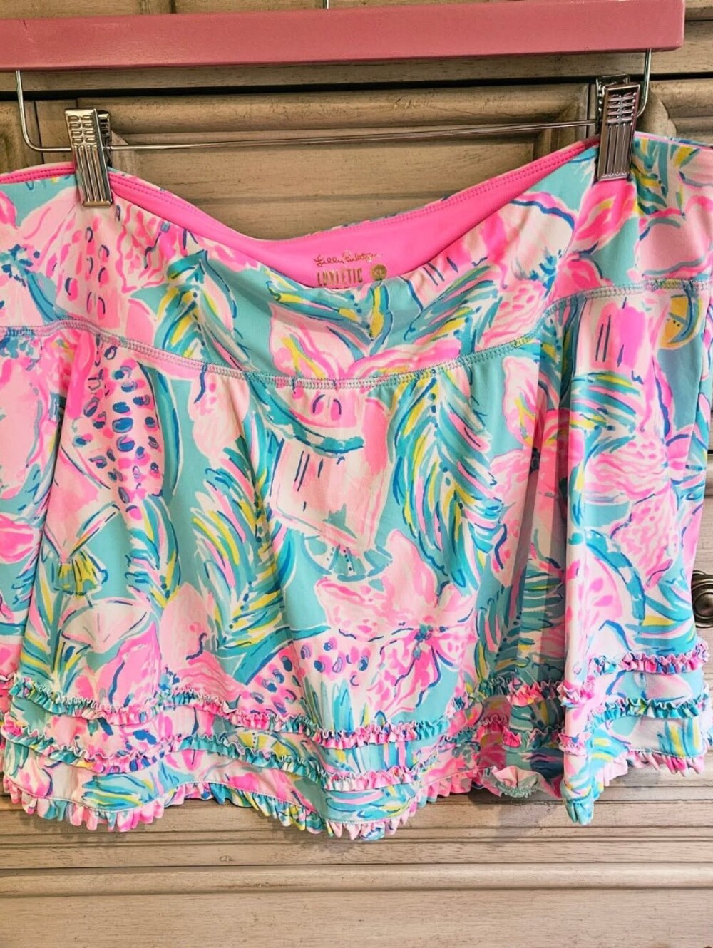 Lilly Pulitzer XL Fionna Skort Blue Ibiza Gimme the Juice vguc $50